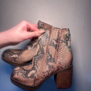 Zodiac Snake Print Boots